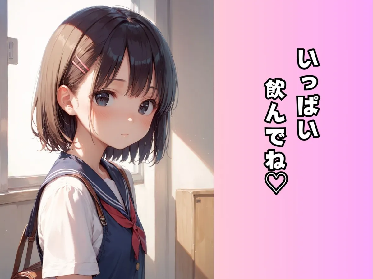 つるぺた放尿少女「いっぱい飲んでね」