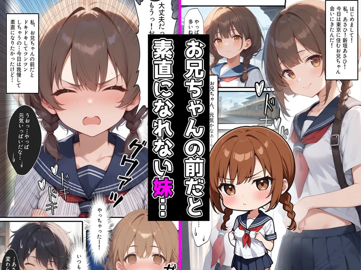 素直になれない妹がお兄ちゃんとえっちする話【セリフ付き】