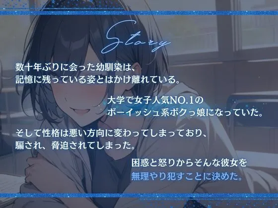 【女子人気NO.1ボーイッシュ系ボクっ娘】久々に会った幼馴染に脅迫されたので無理やり犯して立場逆転、今では立派な性奴隷（CV.進藤あずさ）