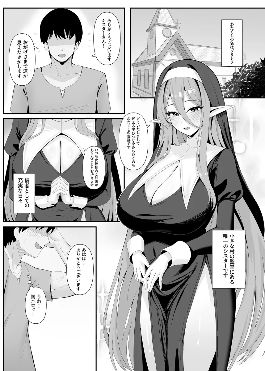 発情期のエルフシスターさんは毎日浄化中