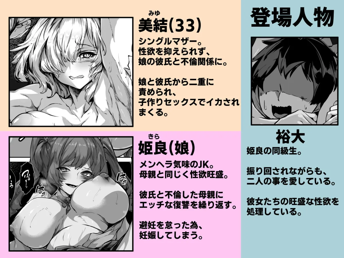 巨乳ママとメンヘラ彼女を親子丼にして孕ませる話・終