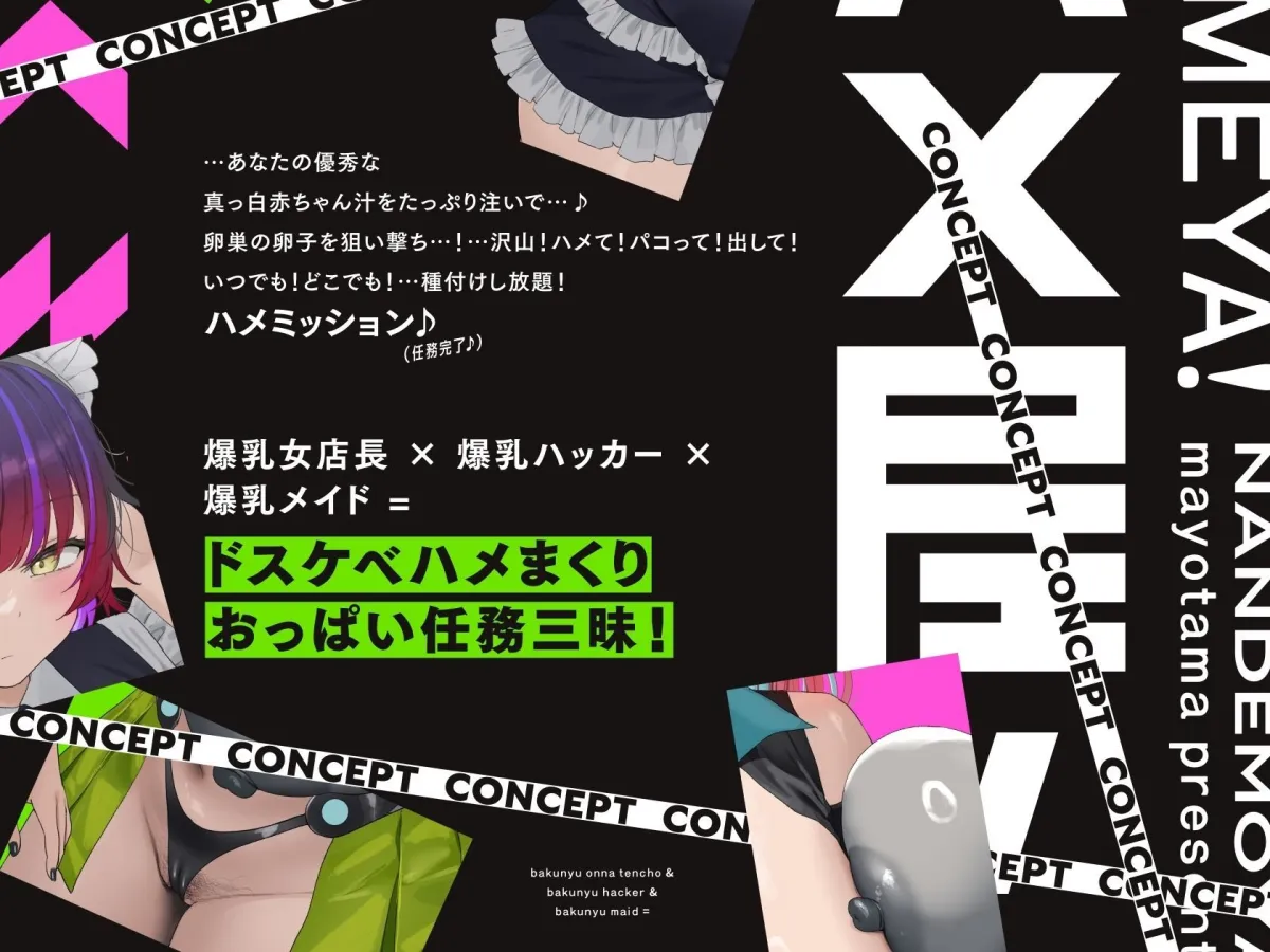 【5時間×3人ハーレム×なんでも屋】〜ハメ屋！〜新米エージェントのボクと…ドスケベ爆乳女ボス＆ハッカー＆メイド×3による…秘密の子作りハメミッション♪