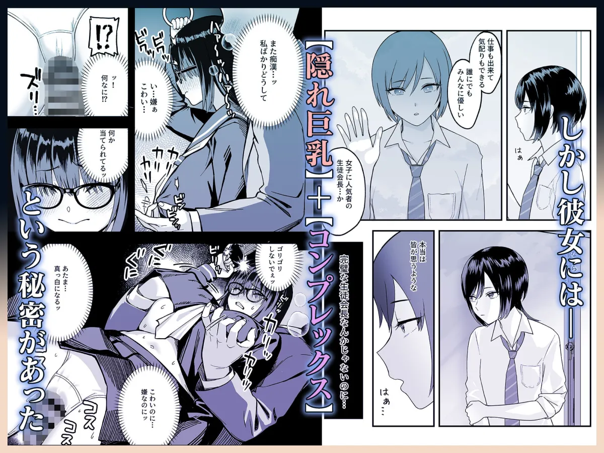 陰キャな俺だけが知っている生徒会長の裏側。 〜隠れ巨乳の先輩が快楽に屈服して堕ちるまで〜