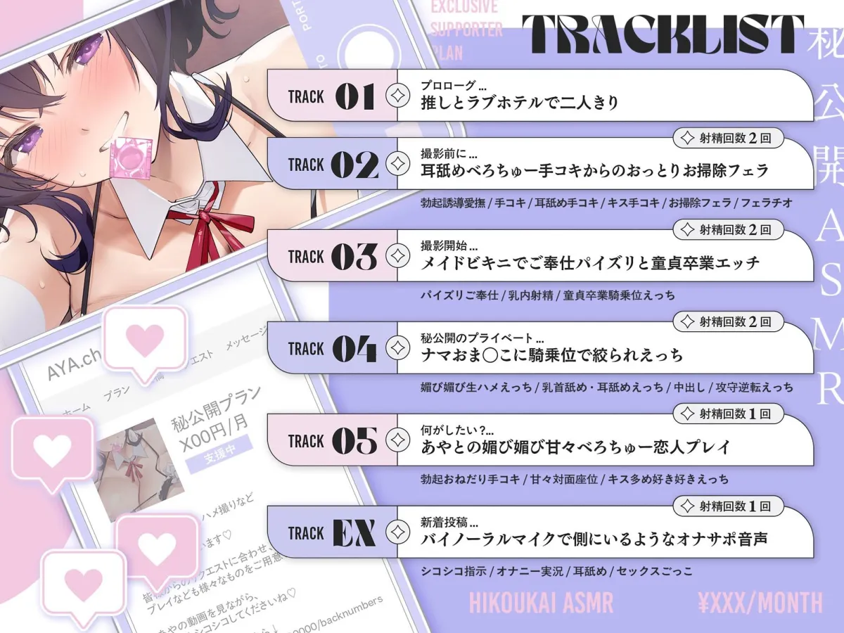 秘公開ASMRプラン〜推し配信者と秘密のオフパコえっち〜