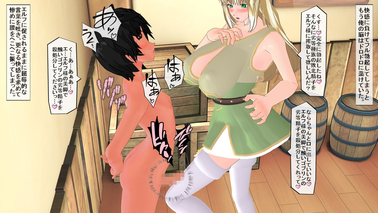 異世界に転生したら金髪エルフ様にゴブリン扱いされて性処理便器に堕とされた俺