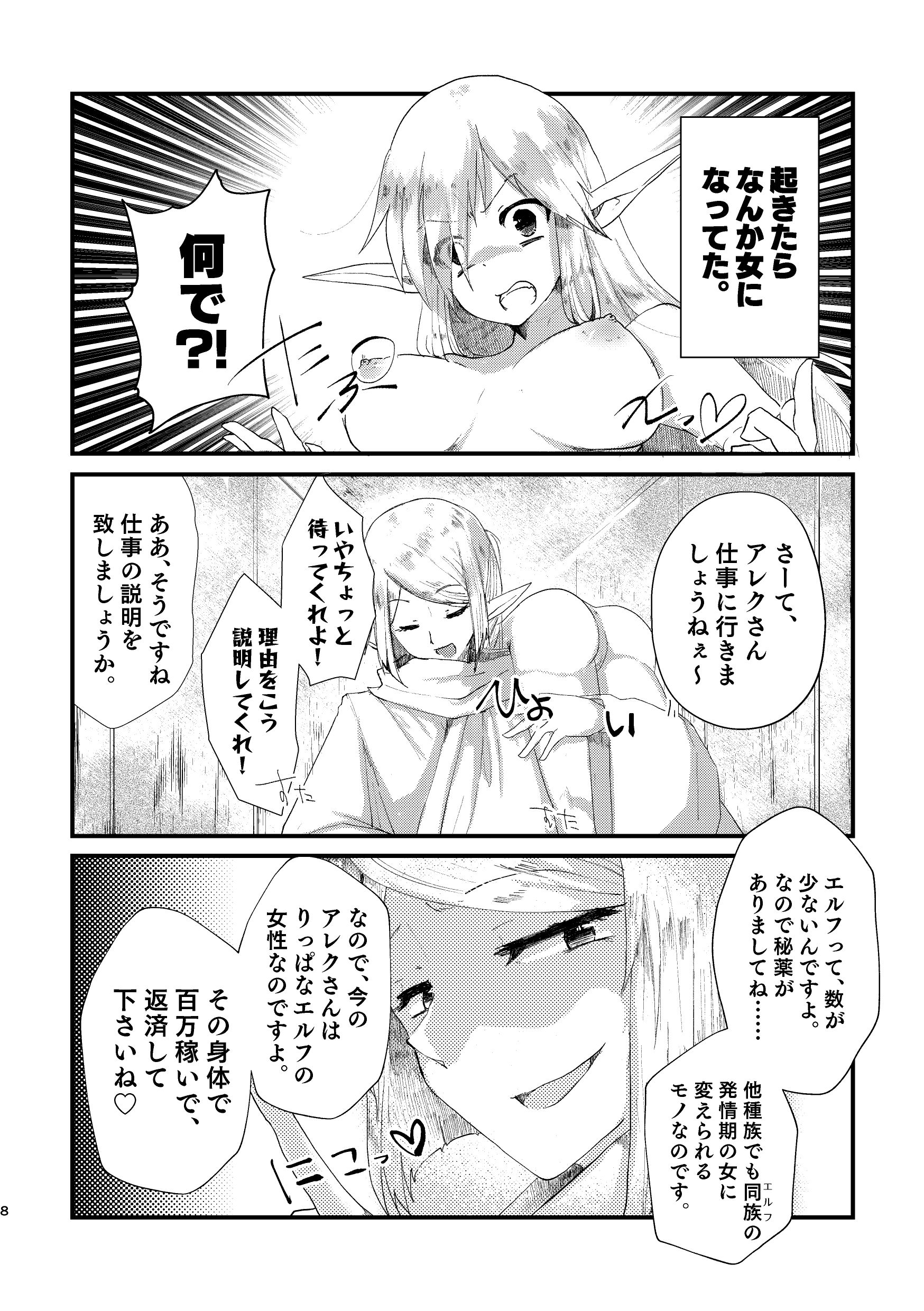 100万の借金を返済するためにオレがエルフ美少女にTSして身体を売る本