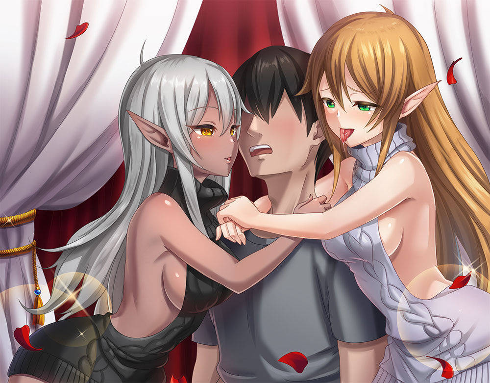 《耳舐めASMR》耳癒妖精風俗～エルフに挟まれて両耳舐めまわしプレイ♪【バイノーラル/ハイレゾ】