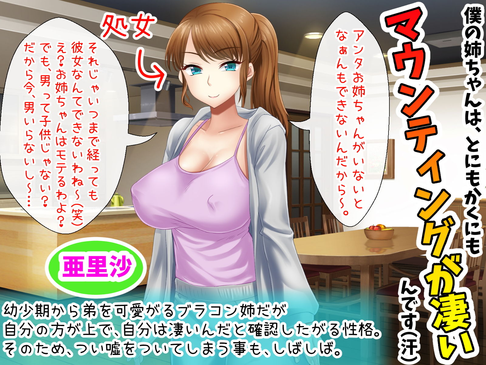 お姉ちゃんH教えて！～無知なくせにマウント取りたくて何でも知ったかぶる姉を利用してHなことさせるシスコン弟の策略～