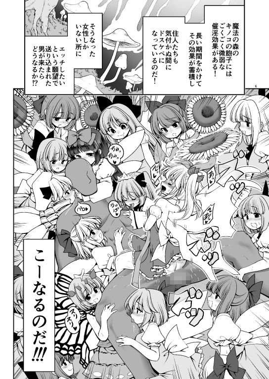 濡れる魔法の森