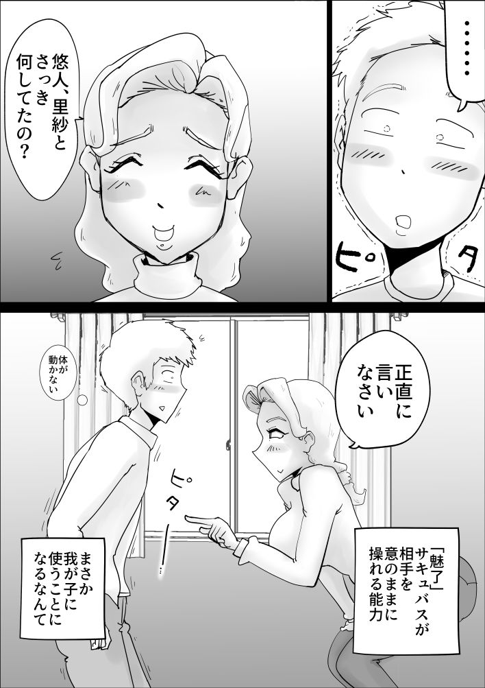 母親サキュバスの息子姦