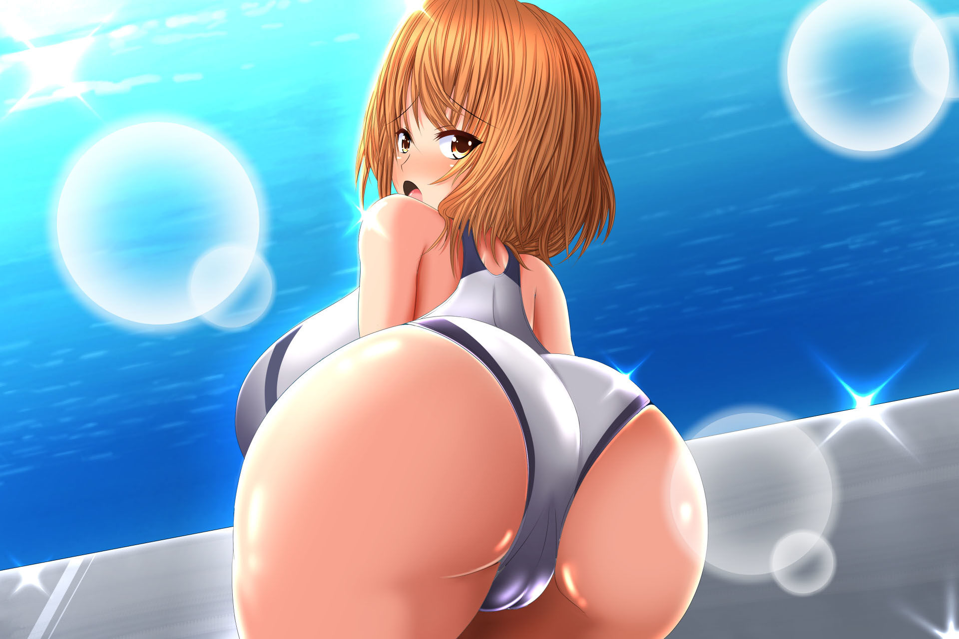 爆乳お姉さん玲奈先生とプール旅行