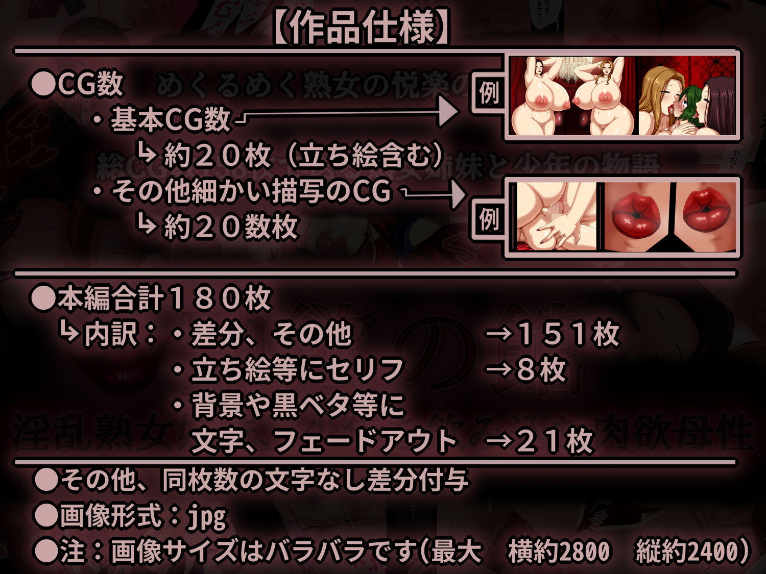 熟慾の館 淫乱熟女姉妹、●●を飲み込む肉欲母性