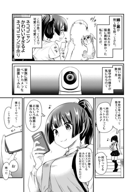 ペット見守りカメラに姉と弟のセックスが映っていた。