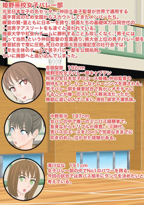 女バレvs男バス