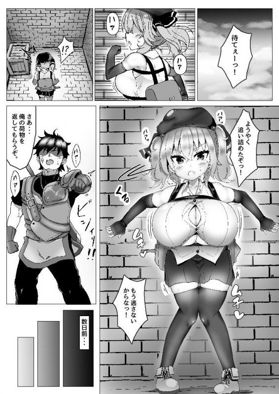 乳がでかいだけの盗賊娘なんかに負けるわけ無いだろ！！