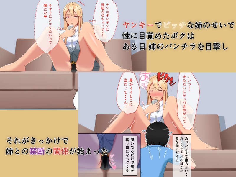 実は優しい！？ヤンキーでビッチなJK姉と禁断セックス