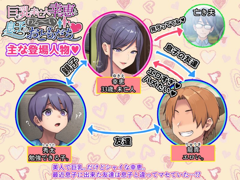 巨乳未亡人幸恵と息子のわる～いおともだち