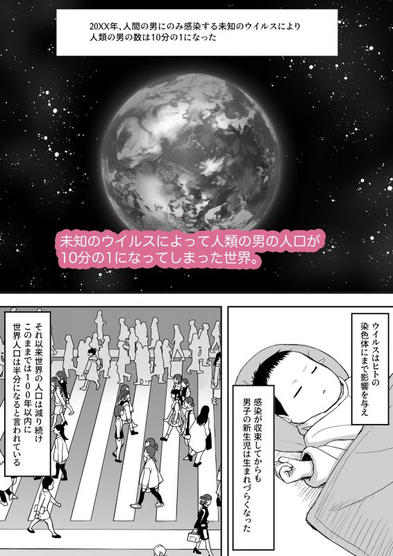 男の数が10分の1になった世界でシたい放題