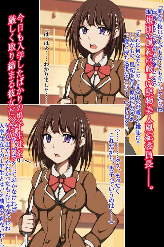 ハイグレ変態洗脳！！～潔癖風紀委員長がハイグレ洗脳されてド淫乱変態がに股女にされちゃうCG集～