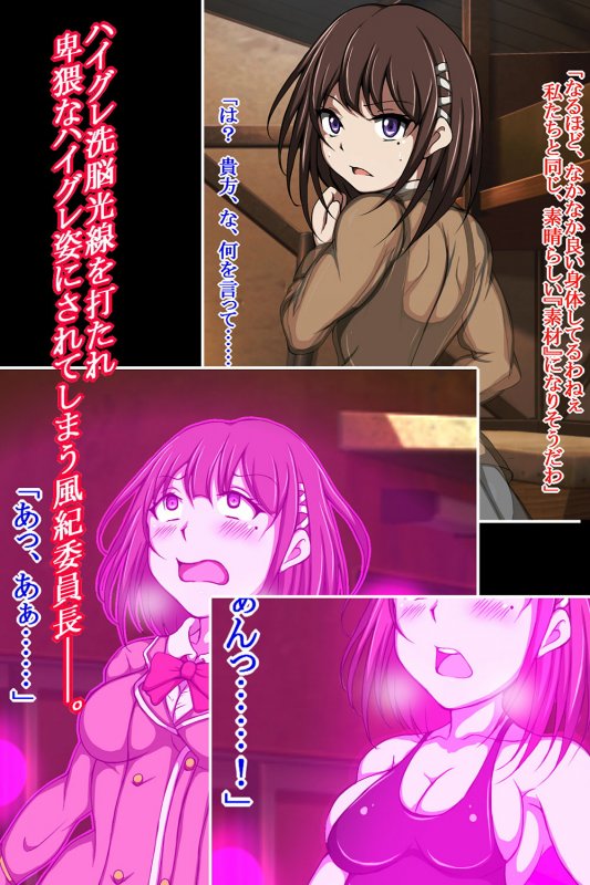 ハイグレ変態洗脳！！～潔癖風紀委員長がハイグレ洗脳されてド淫乱変態がに股女にされちゃうCG集～