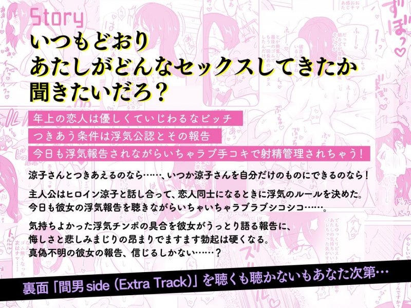 いちゃラブ手コキしながら浮気報告するビッチな年上彼女Voice Ver.