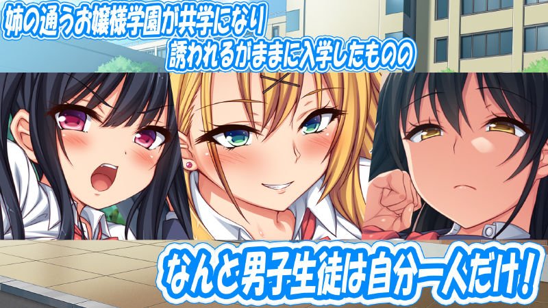 お嬢様学園に男子1人 絶倫チンポで友達100人出来るかな？