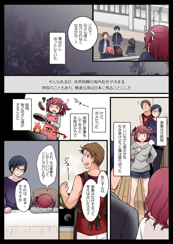 TSして兄達の性処理係になった僕のとある一日