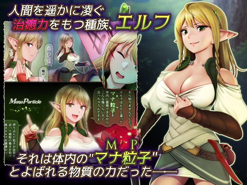 フェルとマナの森 -体液で体力回復させてくれる爆乳ヒーラーエルフ-