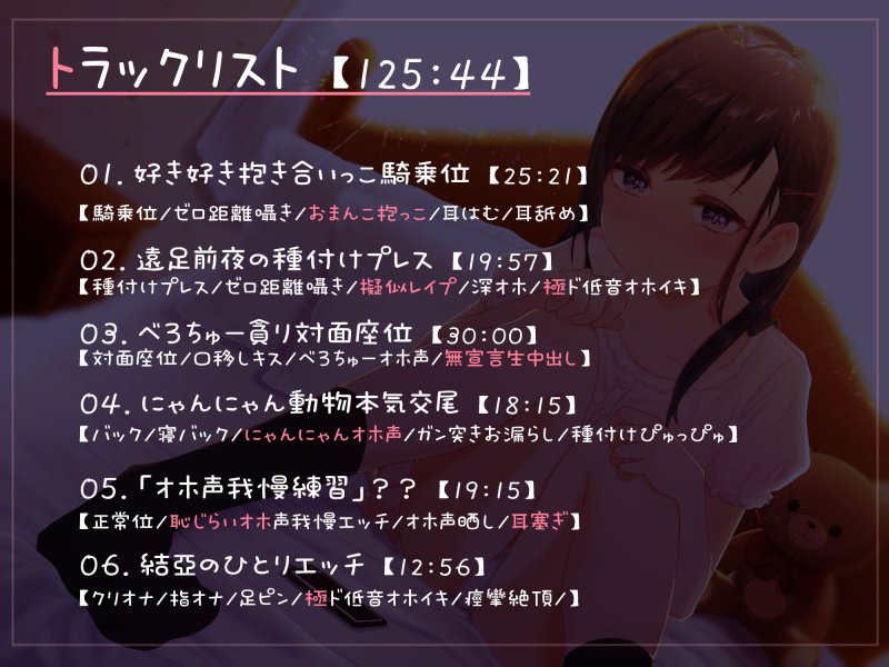 【オホ声オンリー:CV兎月りりむ。】お兄ちゃん大好きっ子妹と毎日イチャラブ甘オホエッチ。【KU100】