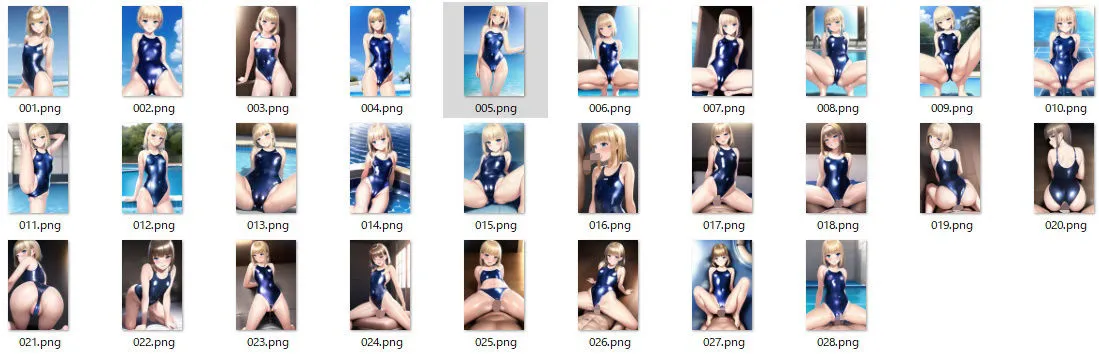 光沢スク水っ娘画像集