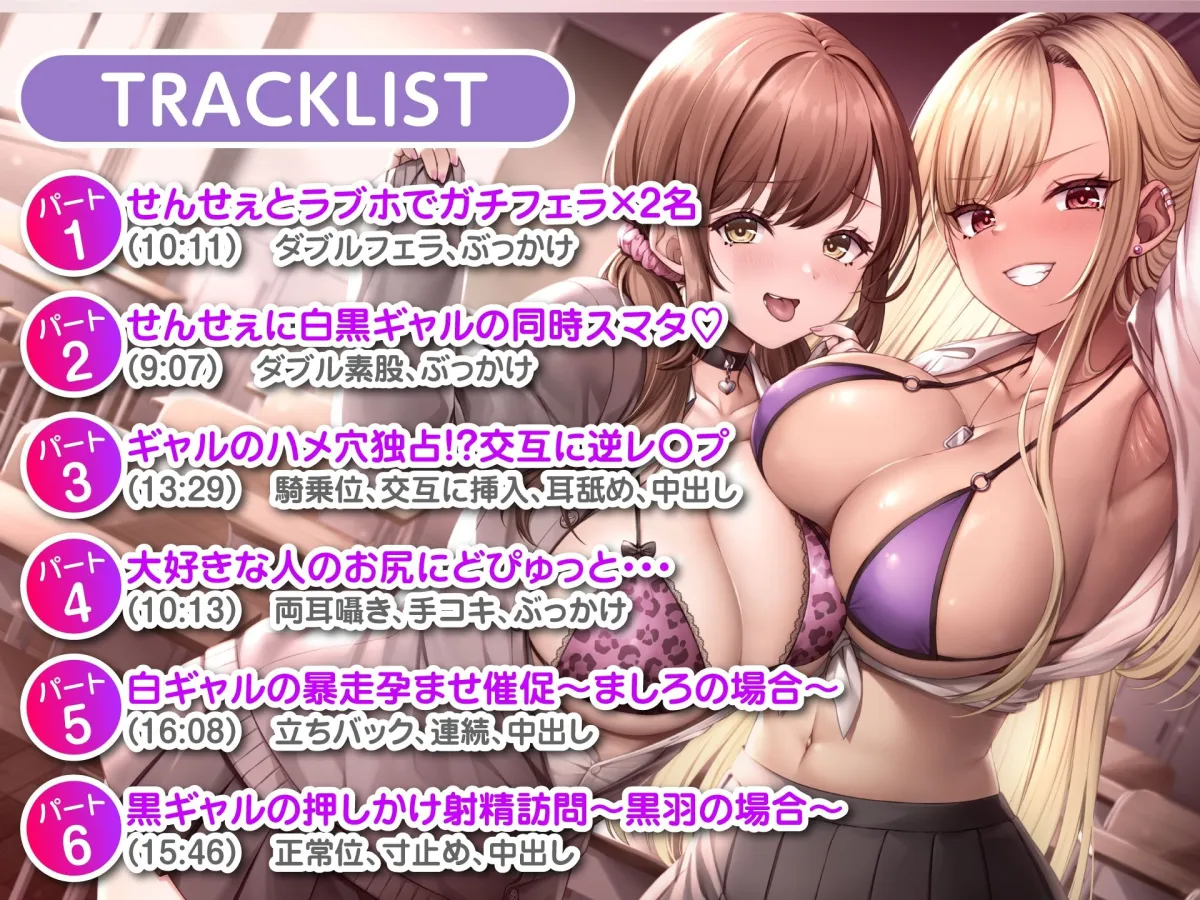 白×黒ギャルの童貞せんせぇ踊り食い♪