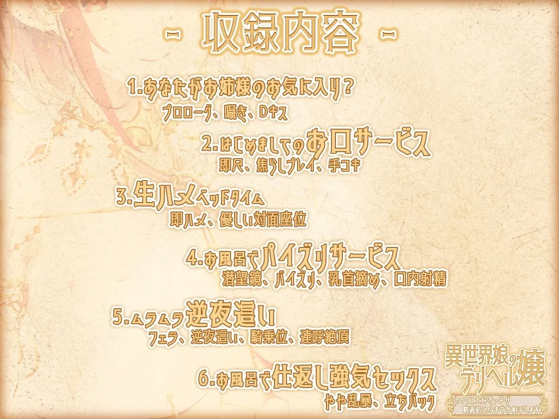 異世界娘のデリヘル嬢～セックス大好きっ子が精液枯れるまでお相手します
