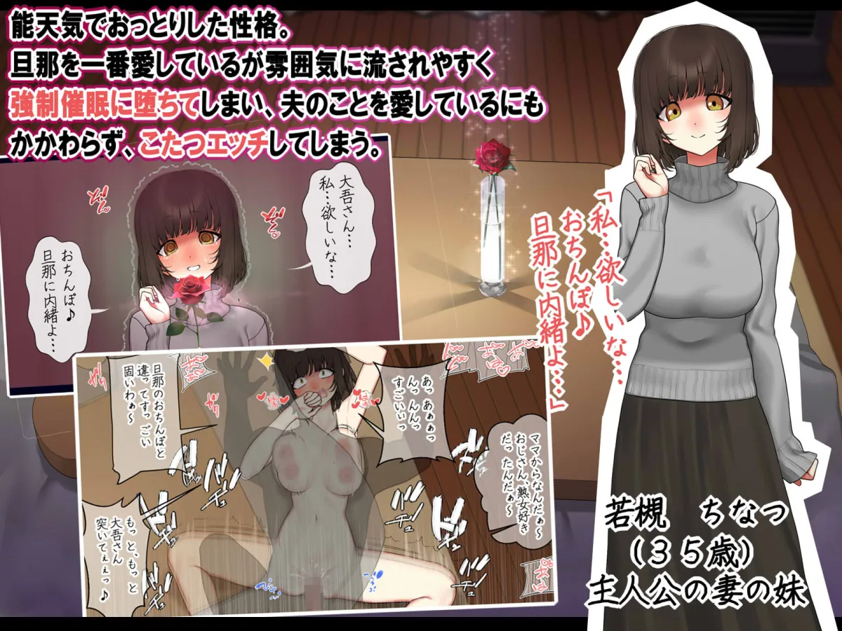 再婚妻と義娘とこたつ催淫正月挨拶で親戚一同ハメまくり催眠元旦