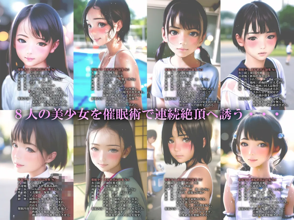 催眠少女 連続絶頂記録集