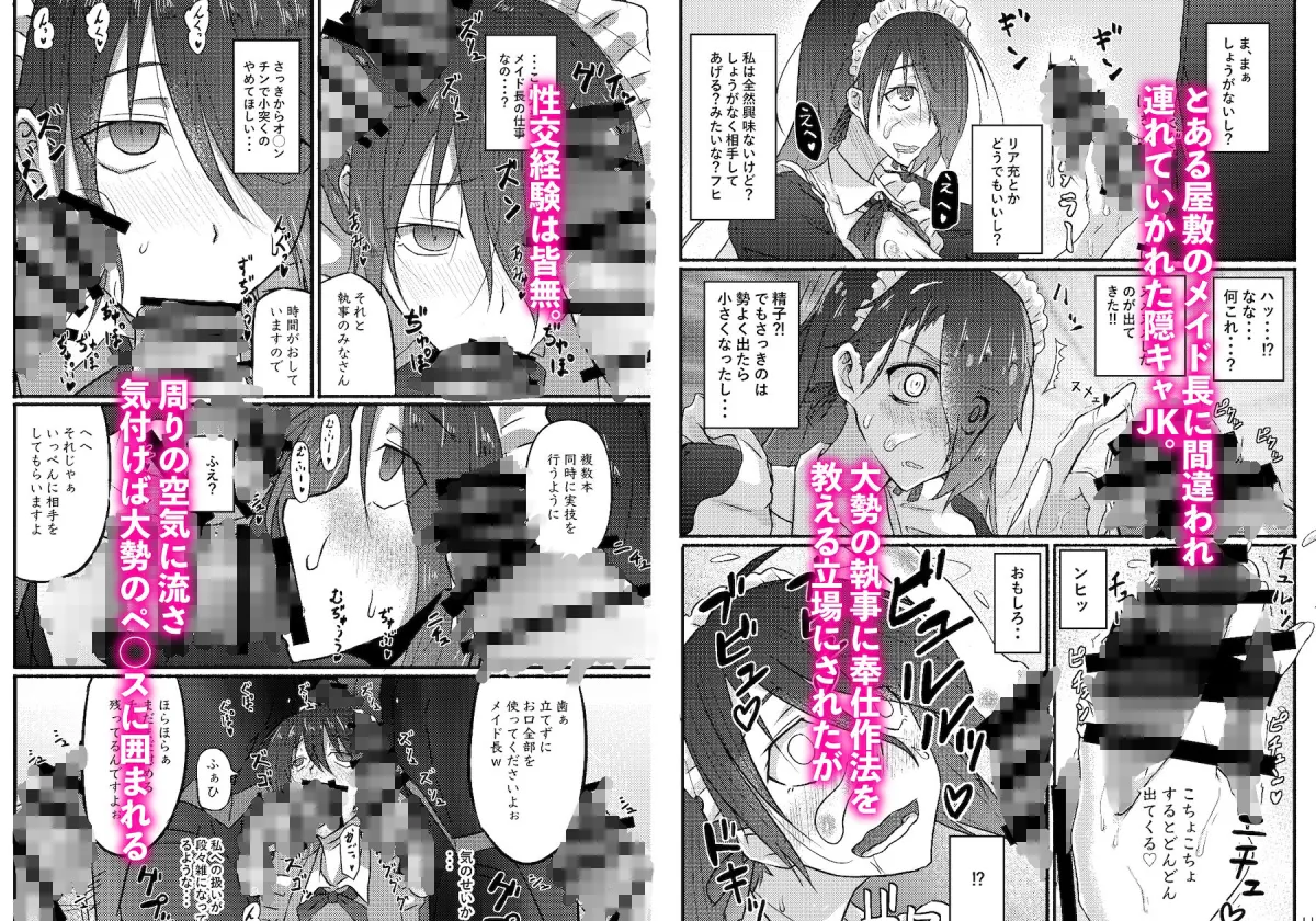 普通の隠キャのJKだったけど、メイドにされて、廻され孕まされ出産させられてビッチになれました！