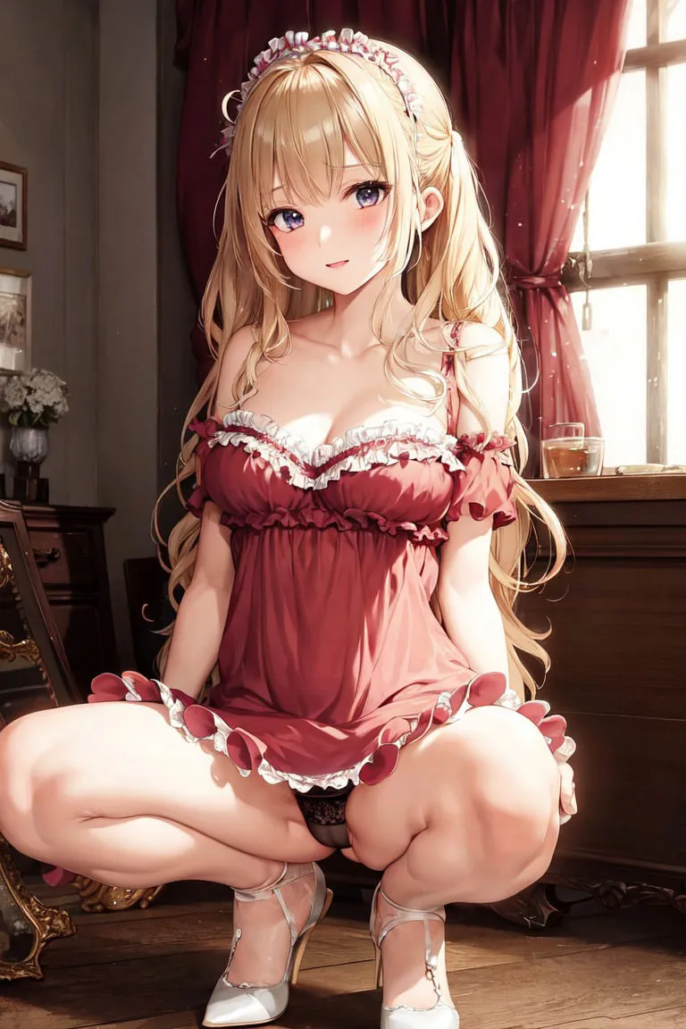 しゃがみパンチラ