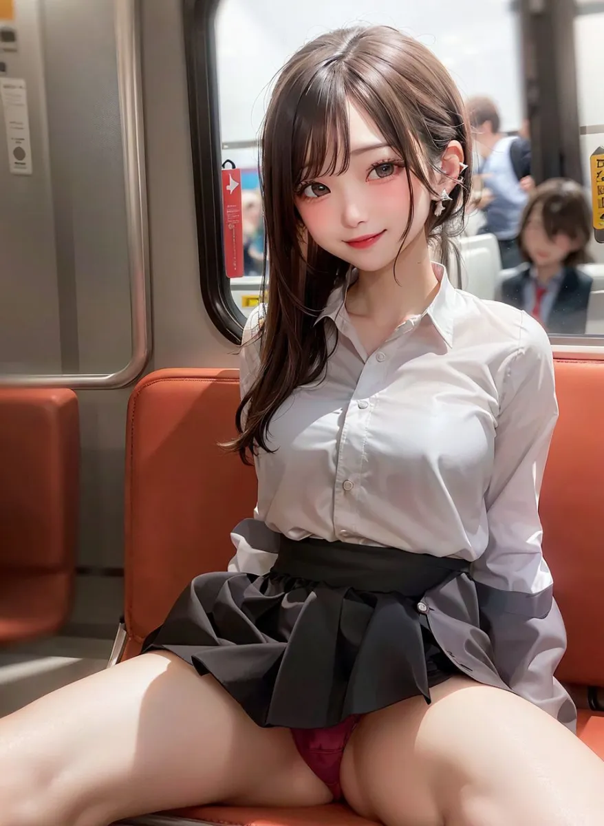 【電車内露出】