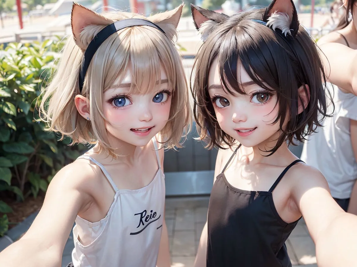 【ませガキ遊園地自撮り】