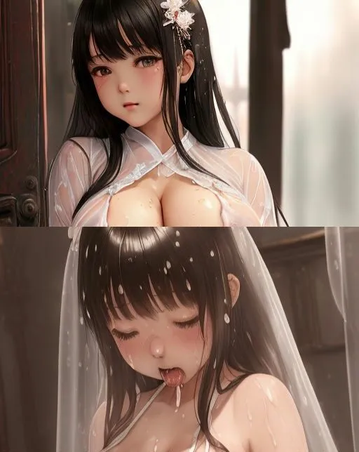 計459枚☆究極☆着エロ:むちむちスケベボディ発情顔で性的少女〜爆乳×薄地スケベ服×粘液×えっちベロ＋おまけ〜