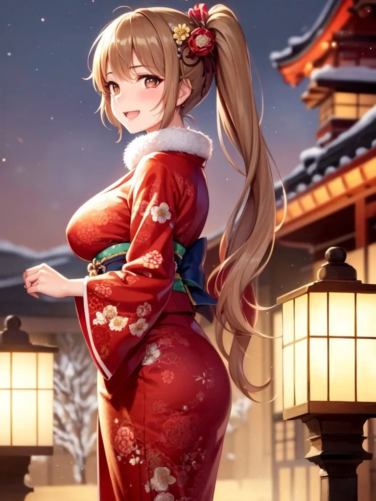 着物姿で誘惑してくる彼女